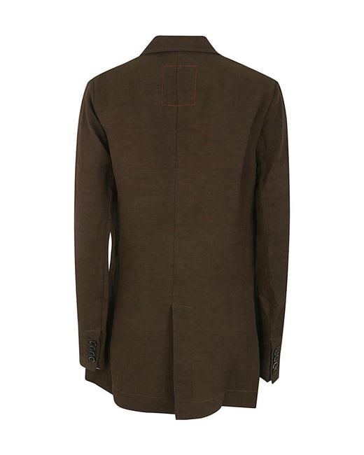 Uma Wang Green Khloe Peak-Lapels Jacket