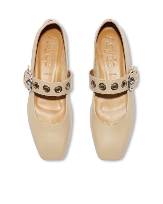 Aeyde Natural Buckle Flats