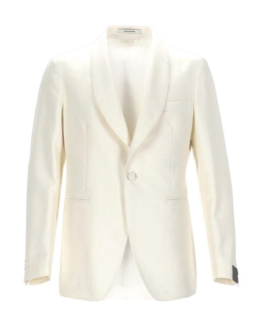 Tagliatore White Vesuvius Single-Breasted Blazer for men