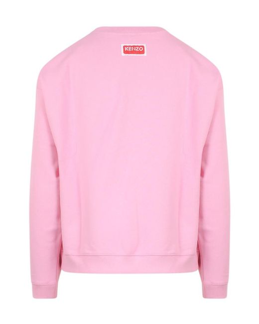 KENZO Pink Graphic Printed Long-Sleeved Sweatshirt