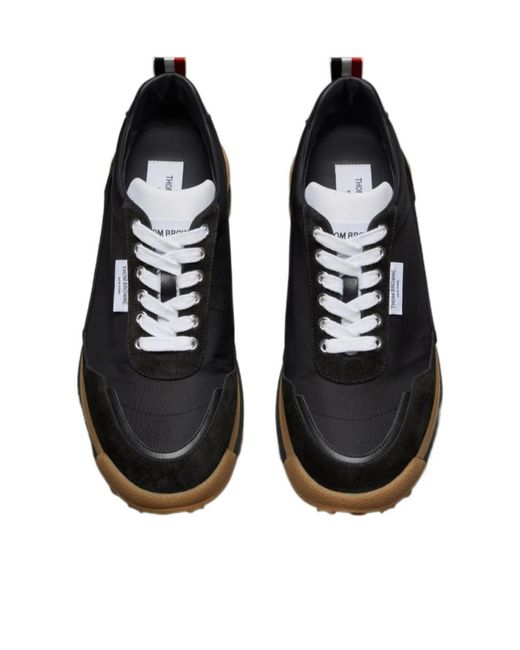 Thom Browne Black Lace-Up Sneakers for men