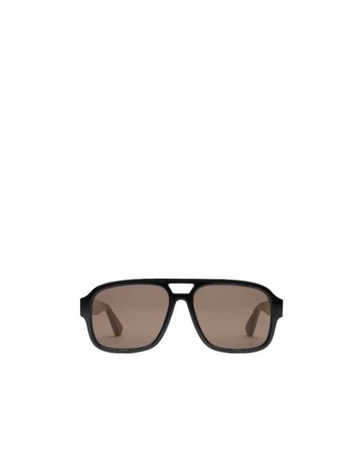 Gucci Metallic Navigator Frame Sunglasses for men