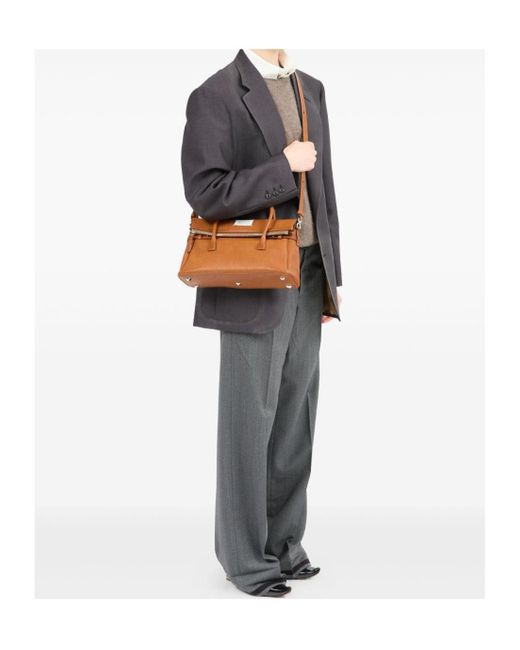Maison Margiela Brown Numbers Motif 5Ac Tote Bag for men