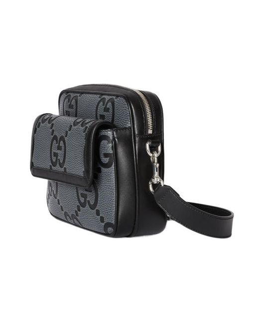 Gucci Black Gg Jumbo Small Crossbody Bag for men