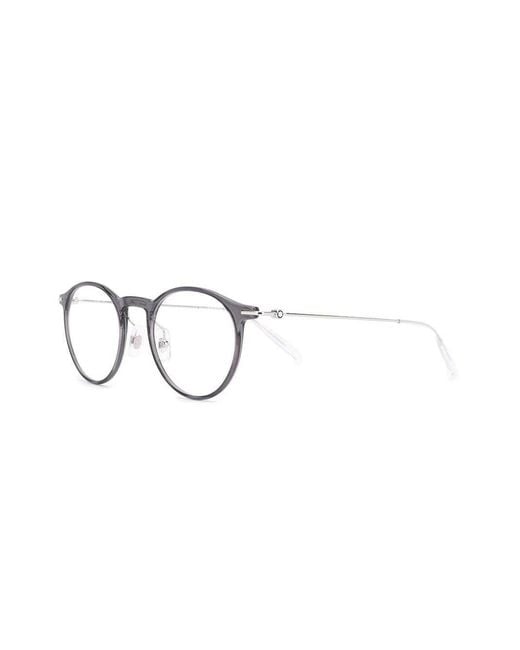 Montblanc White Eyewear Round Full-Rim Glasses And Frames for men
