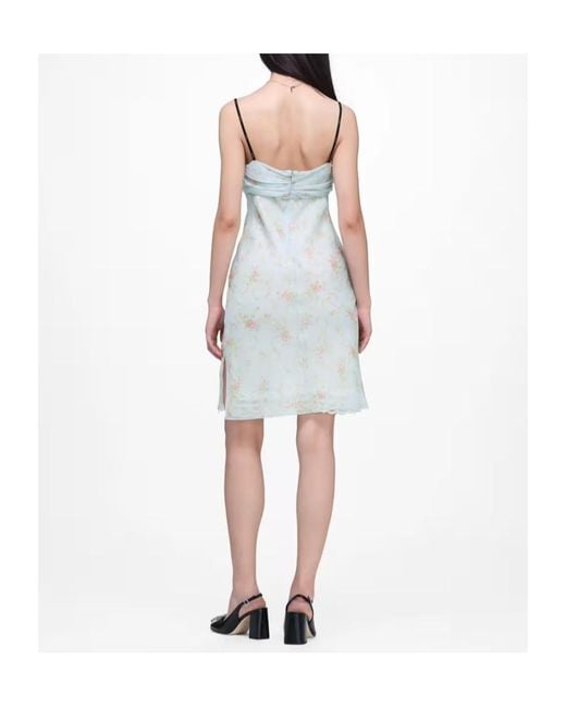 Marc Jacobs White Blurred Floral Slip Dress
