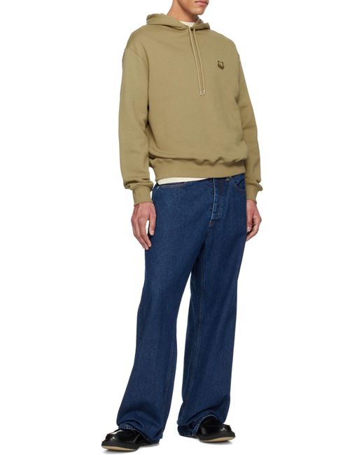 Maison Kitsuné Blue Bold Fox Head Hoodie for men
