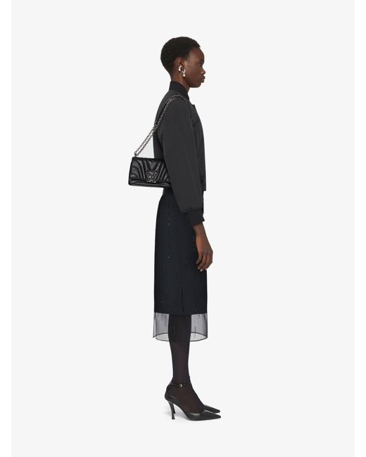 Givenchy Black Small 4G Plaque Quilted Shoulder Bag