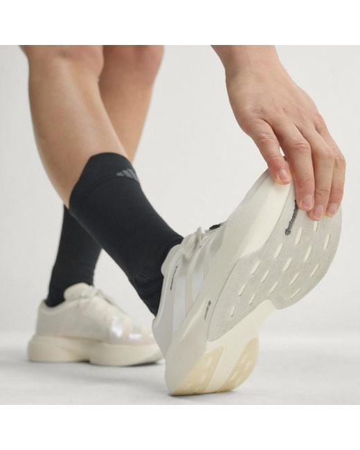 Adidas White Adizero Evo Sl Zip-Up Sneakers