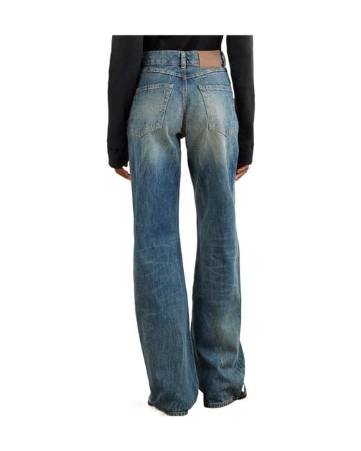 Our Legacy Blue Wata Mid-Rise Straight-Leg Jeans