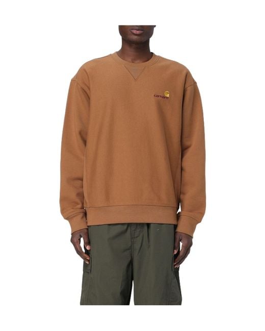 Carhartt Brown American Script Sweatshirt for men