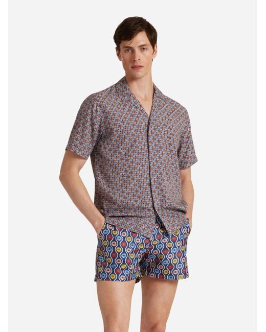 Orlebar Brown Purple Short-Sleeved Shirt for men