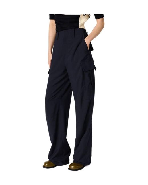 Bottega Veneta Blue Fine Cargo Trousers