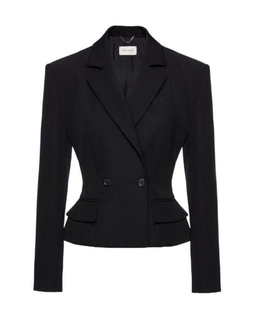 Magda Butrym Blue Double-Breasted Fitted Jacket
