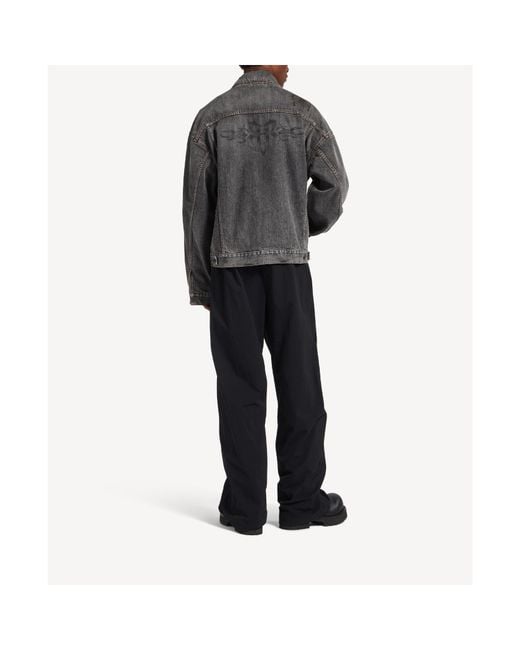 Balenciaga Black Loop Sport Logo Track Pants for men