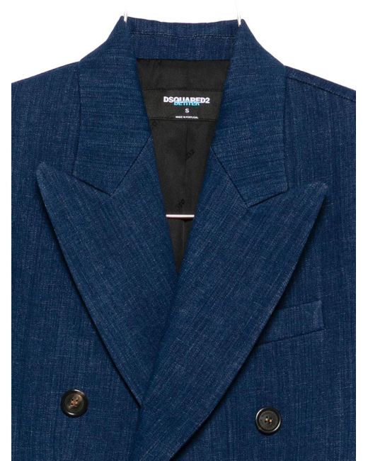 DSquared² Blue X Bettter Double-Breasted Blazer