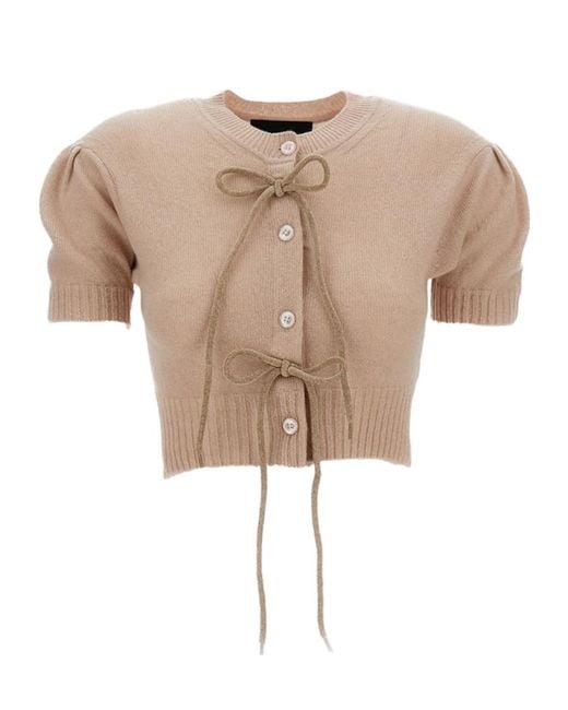 Simone Rocha Natural Short Cardigan