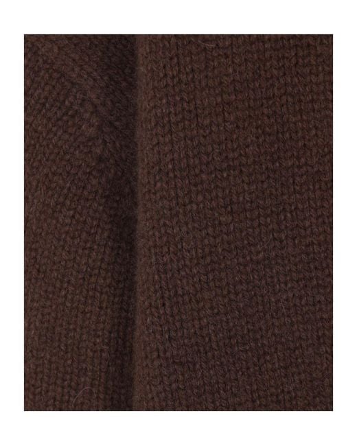 arch4 Brown Ribbed Cashmere Knitwear