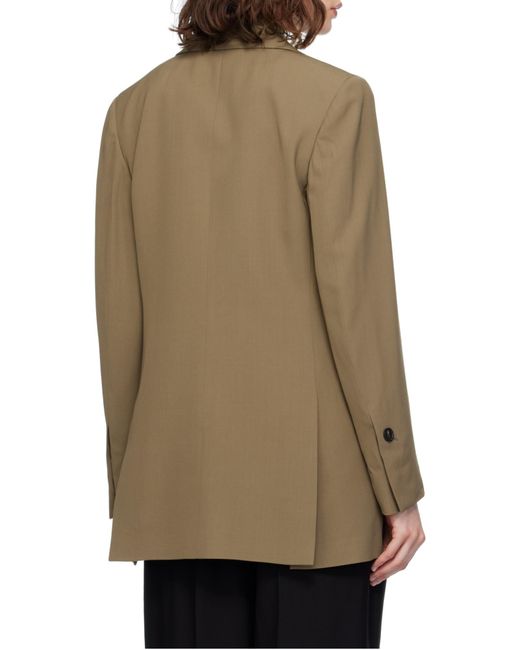 Ferragamo Green Notched-Lapel Blazer