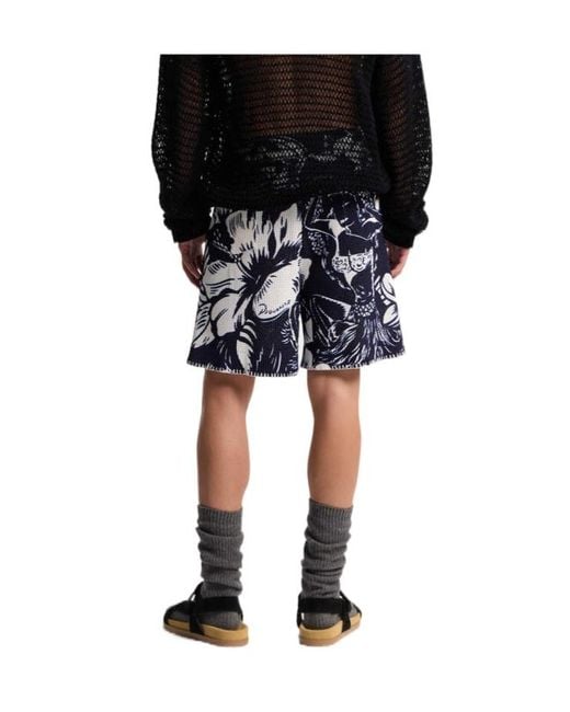 DSquared² Blue Floral-Pattern Shorts for men