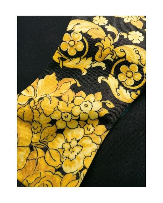 Versace Yellow Graphic Printed Side-Tied Bikini Bottoms