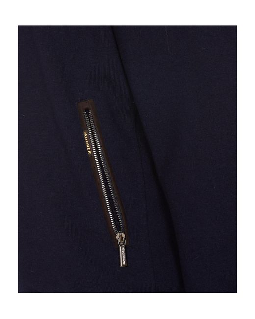 Moorer Blue Bellati-Mrw Zipped Padded Jacket for men