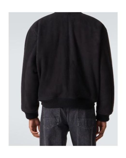 Studio Nicholson Black X Aaron Levine Berkeley Suede Bomber Jacket for men