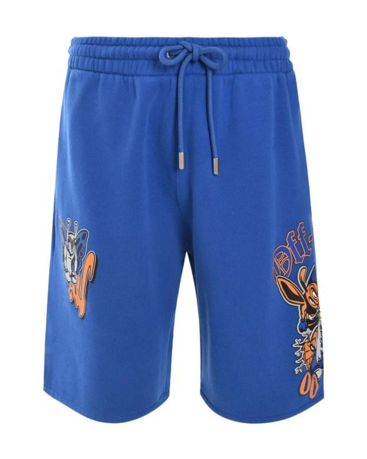 Off-White c/o Virgil Abloh Blue Gang Skate Shorts for men