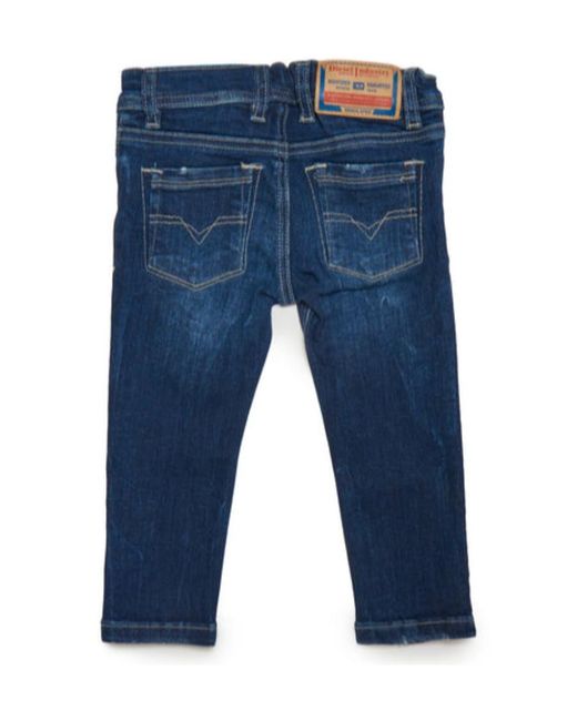 DIESEL Blue D-Slinkie-B Distressed Jeans for men
