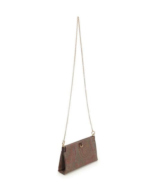 Etro Brown Talk Mini Clutch Bag