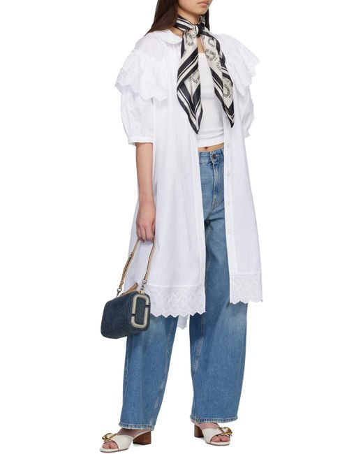 Marc Jacobs Blue The Denim Snapshot Shoulder Bag