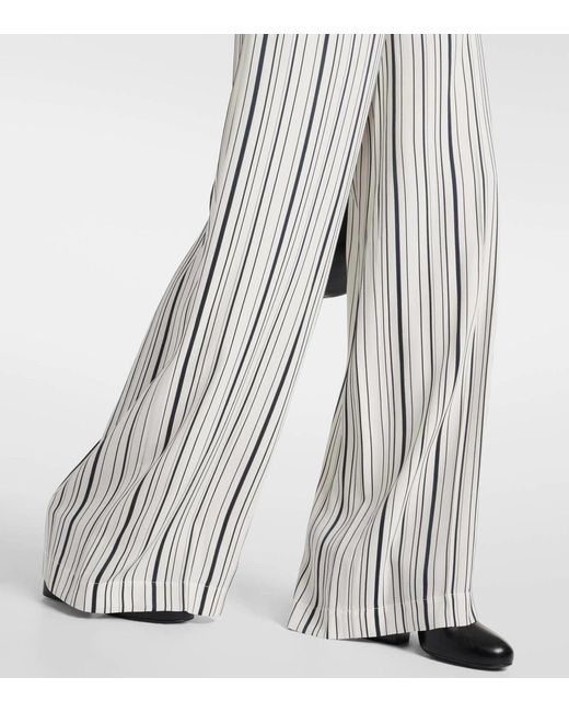 Joseph Gray Hulin Striped Wide-Leg Track Pants