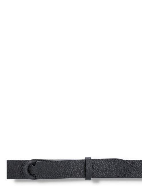 Orciani Black Textured Detailed Belt for men