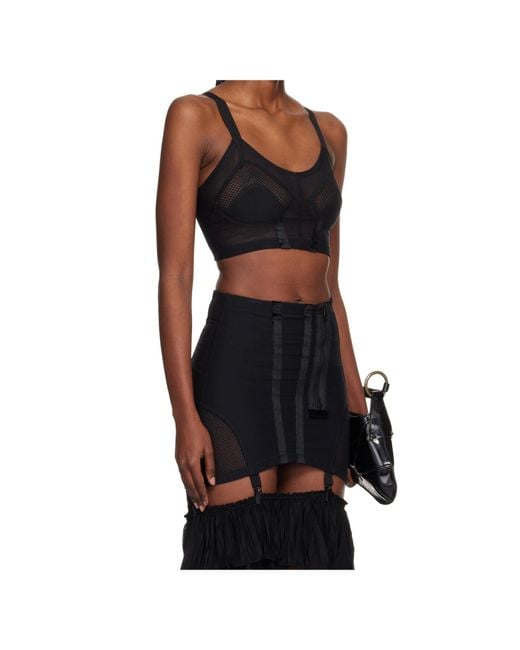 KNWLS Black Uma Mesh Bra