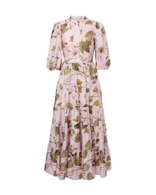 Erdem Pink Floral Cotton Shirt Dress