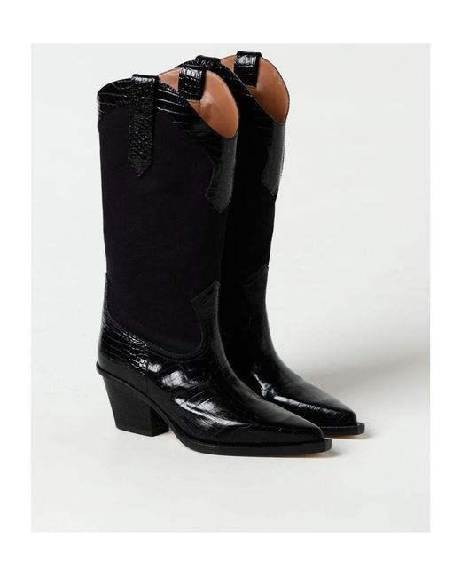 Paris Texas Black Rosario 60Mm Panelled Boots