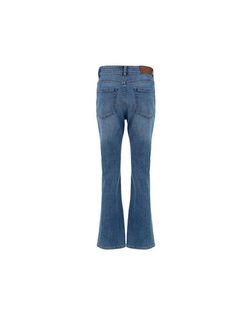 Brunello Cucinelli Blue Mid-Rise Straight Jeans