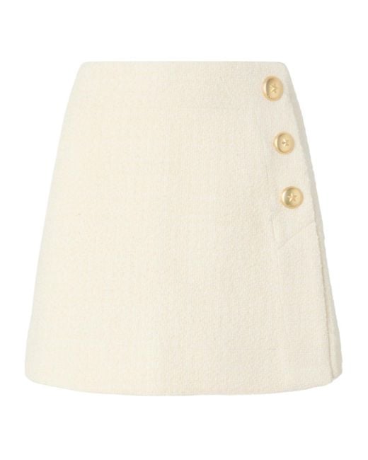 Pinko Natural Tweed Mini Skirt