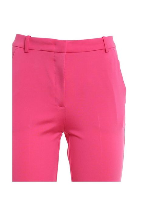 Pinko Pink Mid-Rise Straight Leg Cigarette Pants