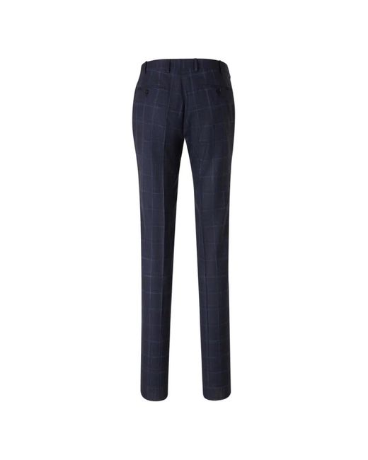 Canali Blue Check Patterned Two Piece Tailored Suit for men