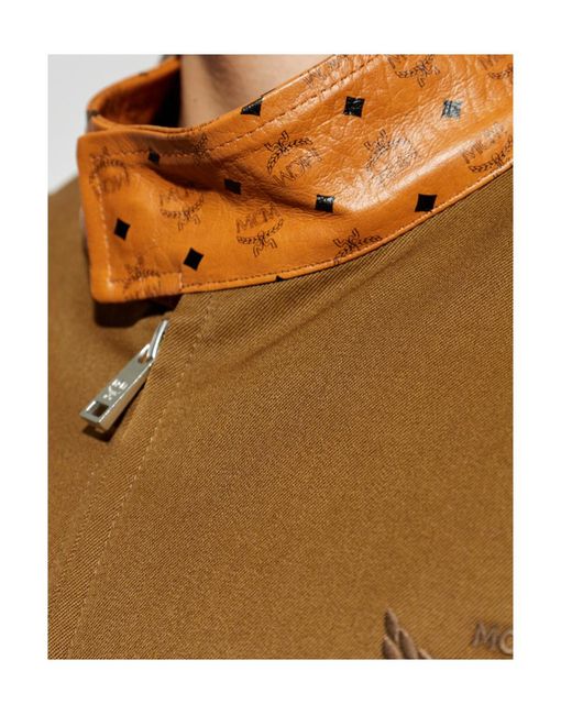 MCM Brown Long-Sleeved Zippered Jacket for men