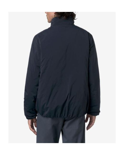 K-Way Blue Logo-Patch Zip-Up Jacket for men