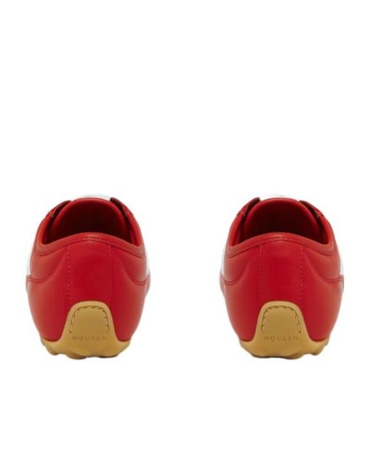McQueen Red Boxe Logo-Detail Sneakers