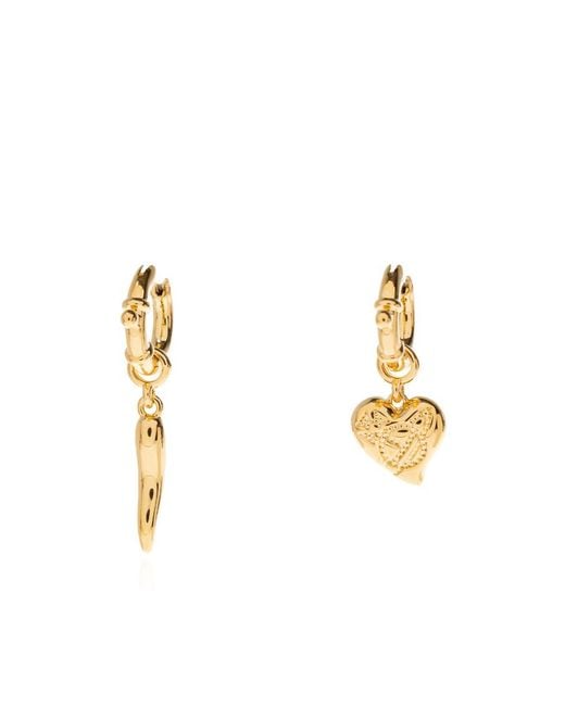 Vivienne Westwood Metallic Asymmetrical Earrings