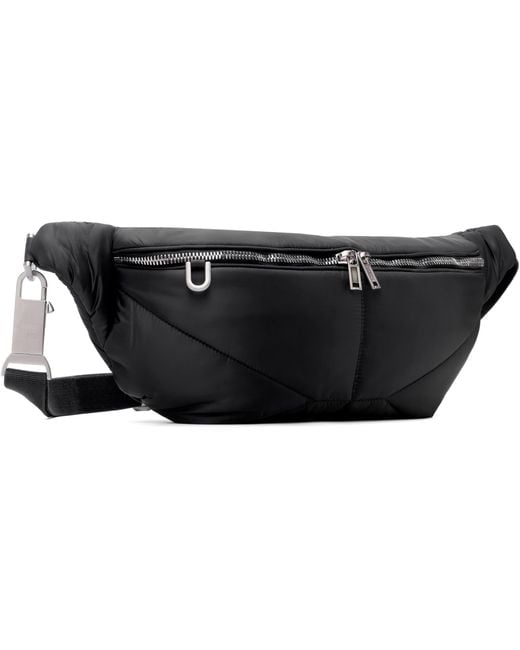 Moncler Black Rick Owens Quilted Zipped Belt Bag for men