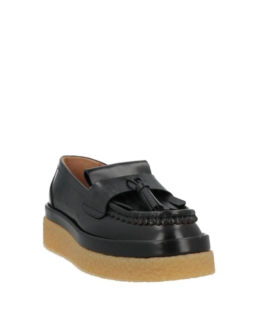 Chloé Black Leather Loafers