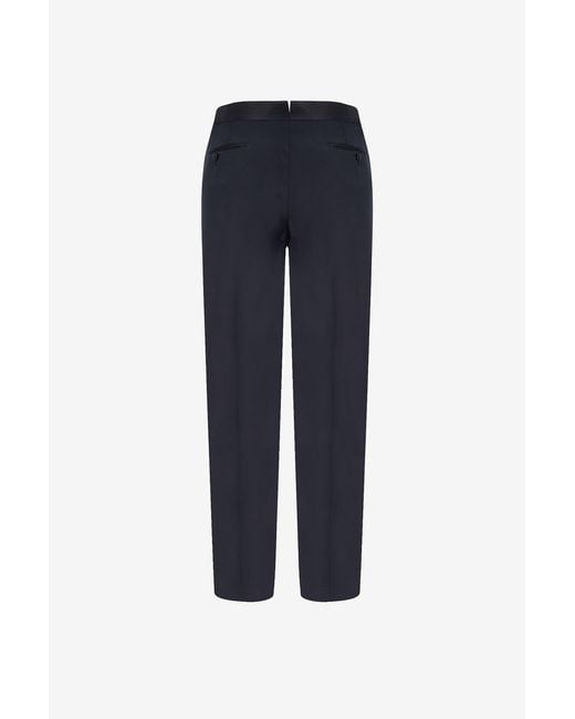 Tom Ford Blue Sheldon Fine Wool-Satin Tuxedo Trousers for men