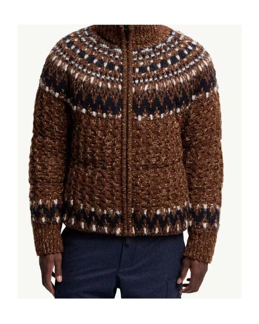 Moncler Brown Grenoble Indren Down Jacket for men