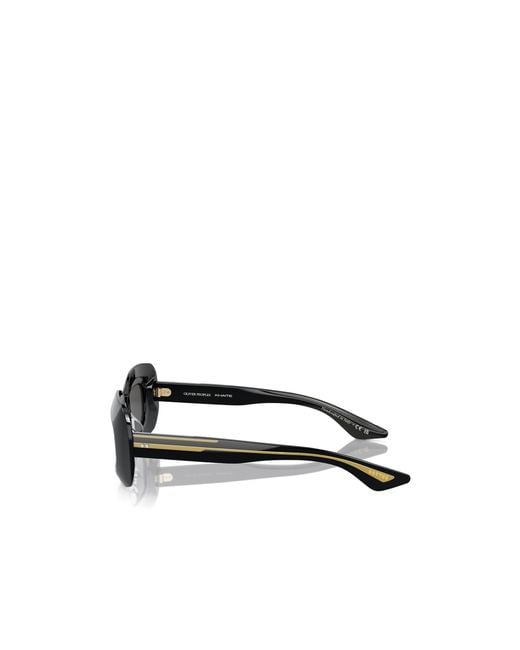 Oliver Peoples Black 1966C Rectangle-Frame Sunglasses for men