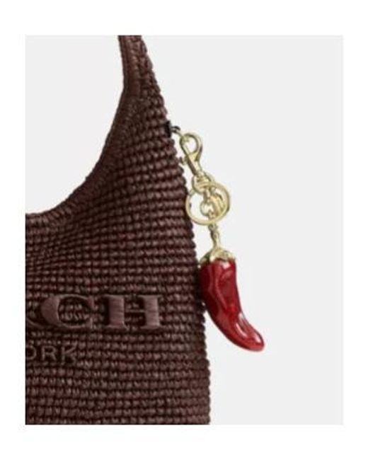COACH White Chili-Shaped Pendant